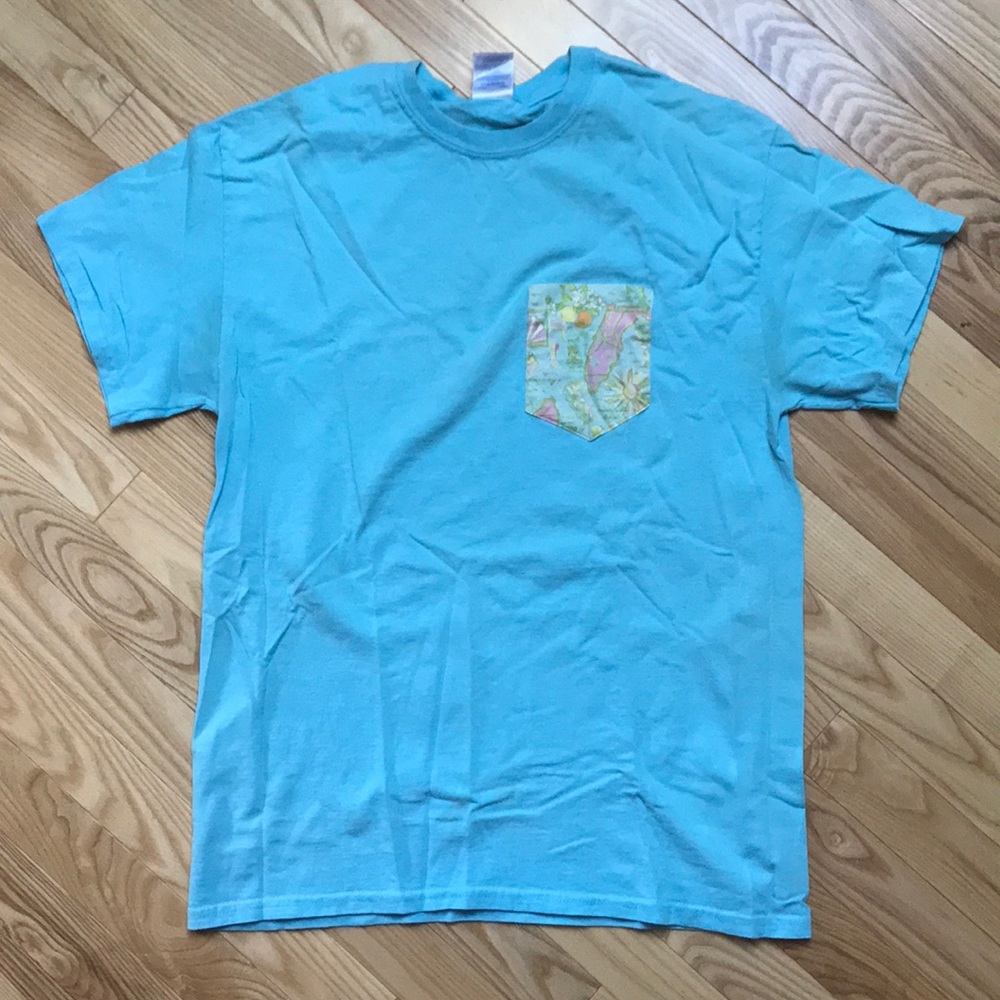 Lilly Pulitzer inspired Florida pocket tee